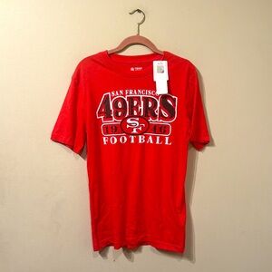 Athletic Red Heather Short Sleeve Crew Neck NFL San Francisco 49ers Football S